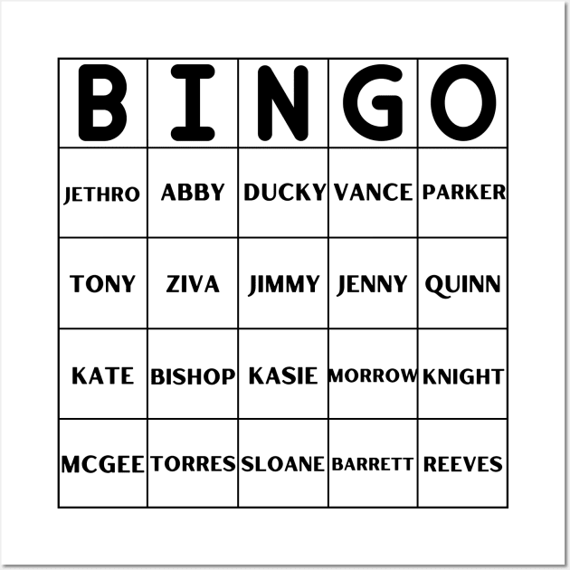 TV Drama Bingo Wall Art by ShopgirlNY